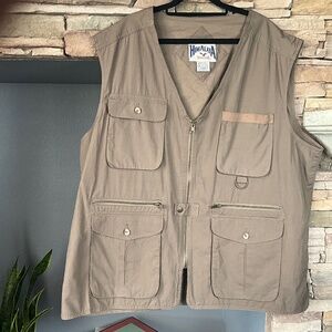 Himalaya 2XLT Cabincore Utility Stretch Vest Outdoor Chore Camp Earthy Green